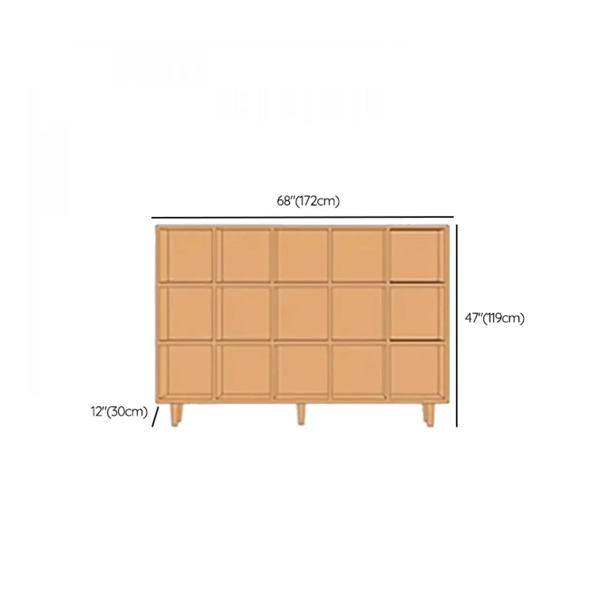 Nordic Simple Rectangular Open Back Wooden Bookcases Image - 57