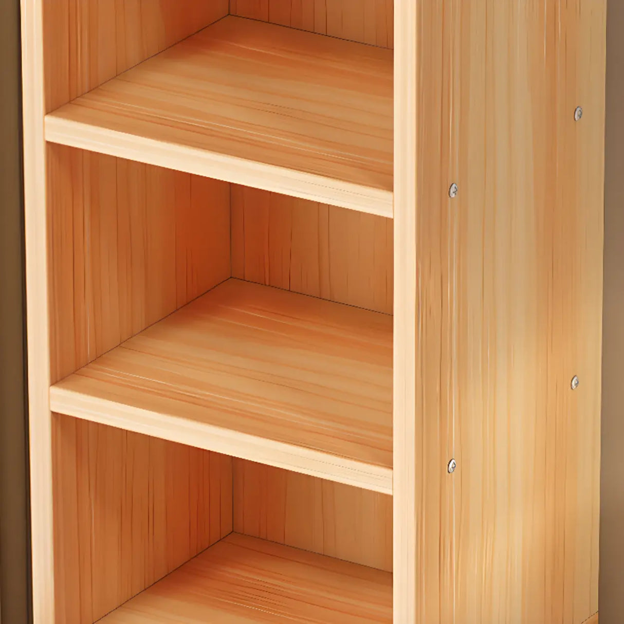 Nordic Simple Wood Closed Rectangular Narrow Bookcase Image - 8