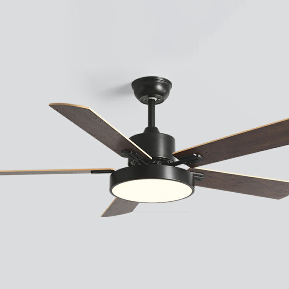 Nordic Style 5 Wooden Blade Ceiling Fan with Light Image - 12
