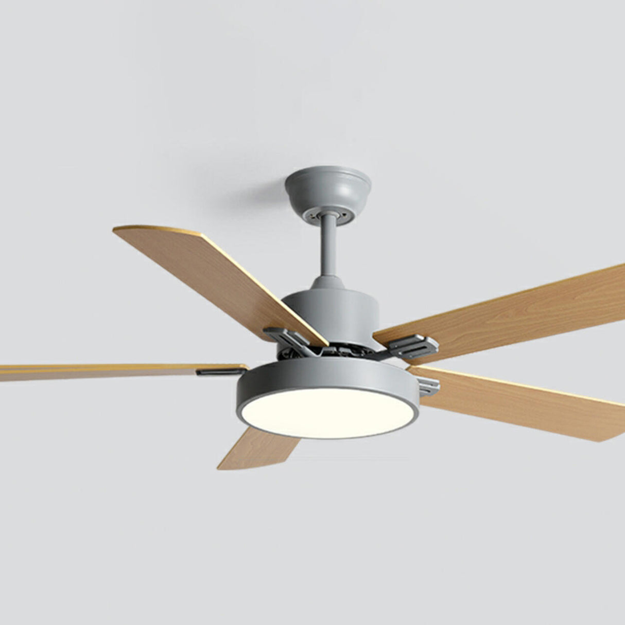 Nordic Style 5 Wooden Blade Ceiling Fan with Light Image - 13