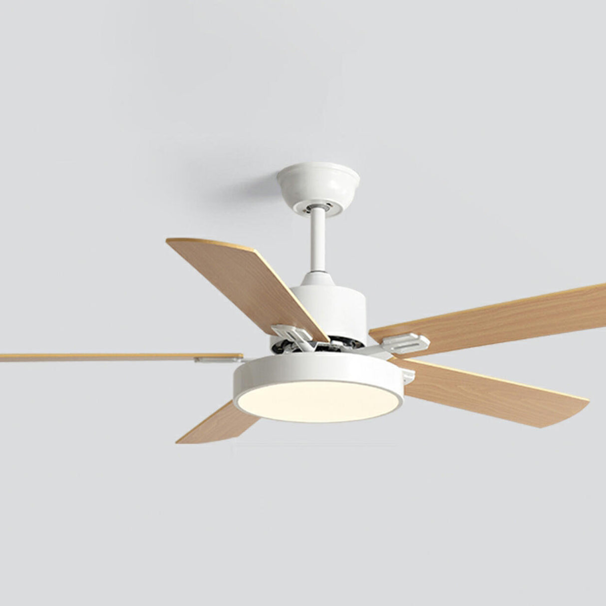 Nordic Style 5 Wooden Blade Ceiling Fan with Light Image - 14