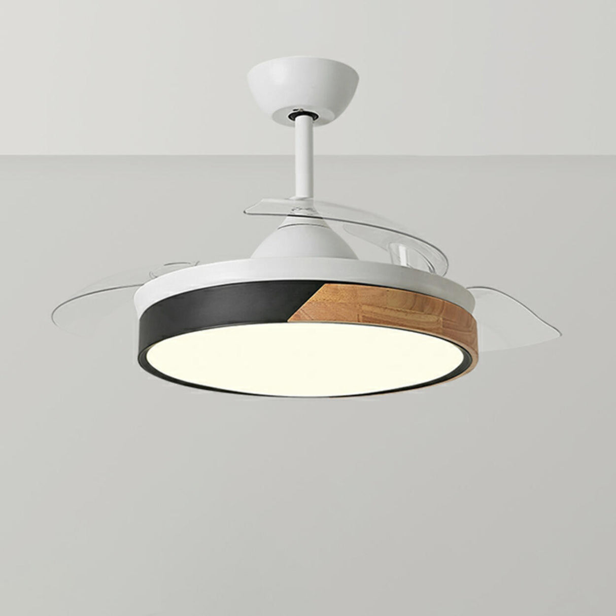 Nordic Style Simple 3 Blade Round Ceiling Fan Light Image - 3