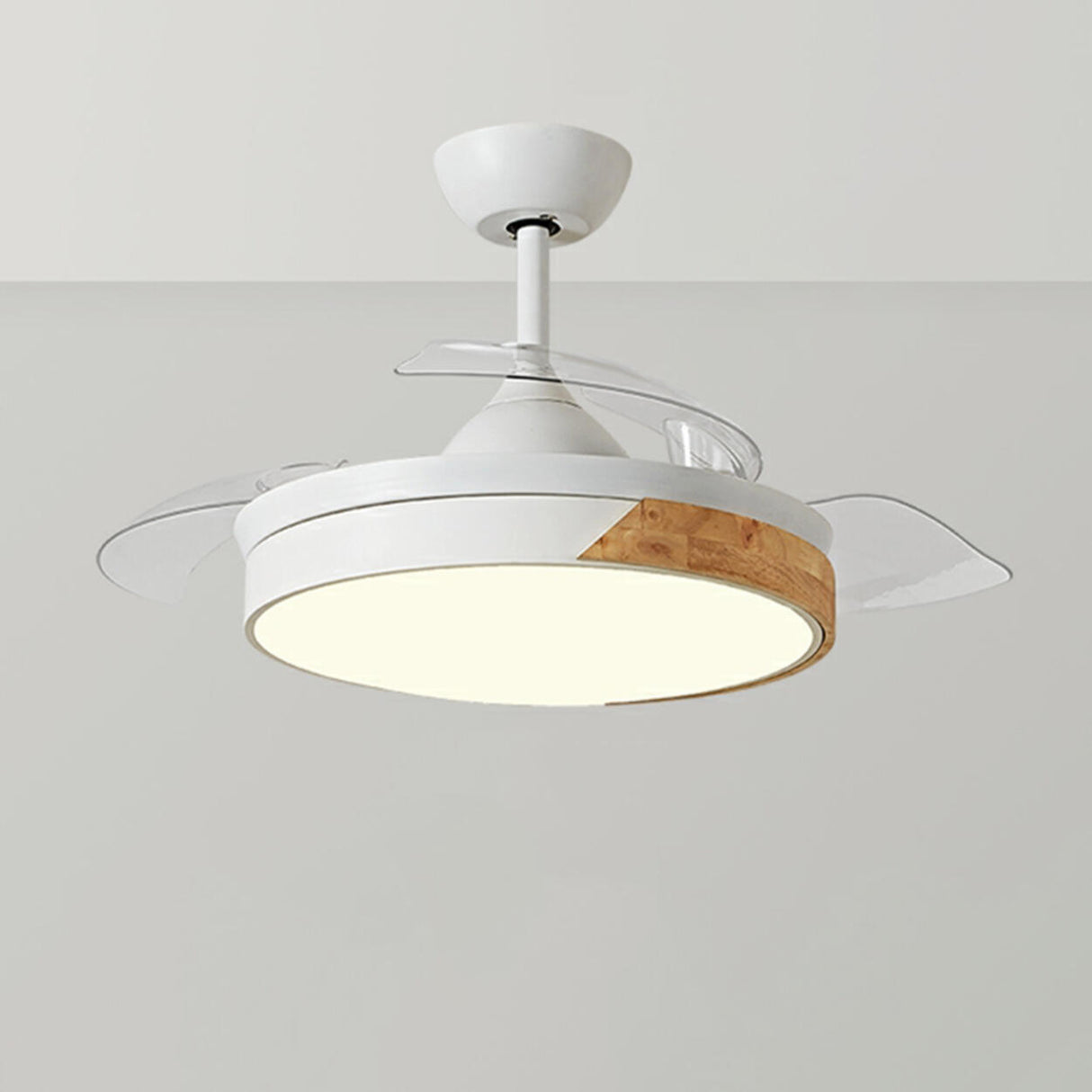 Nordic Style Simple 3 Blade Round Ceiling Fan Light Image - 5