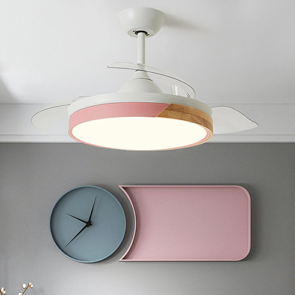 Nordic Style Simple 3 Blade Round Ceiling Fan Light Image - 6