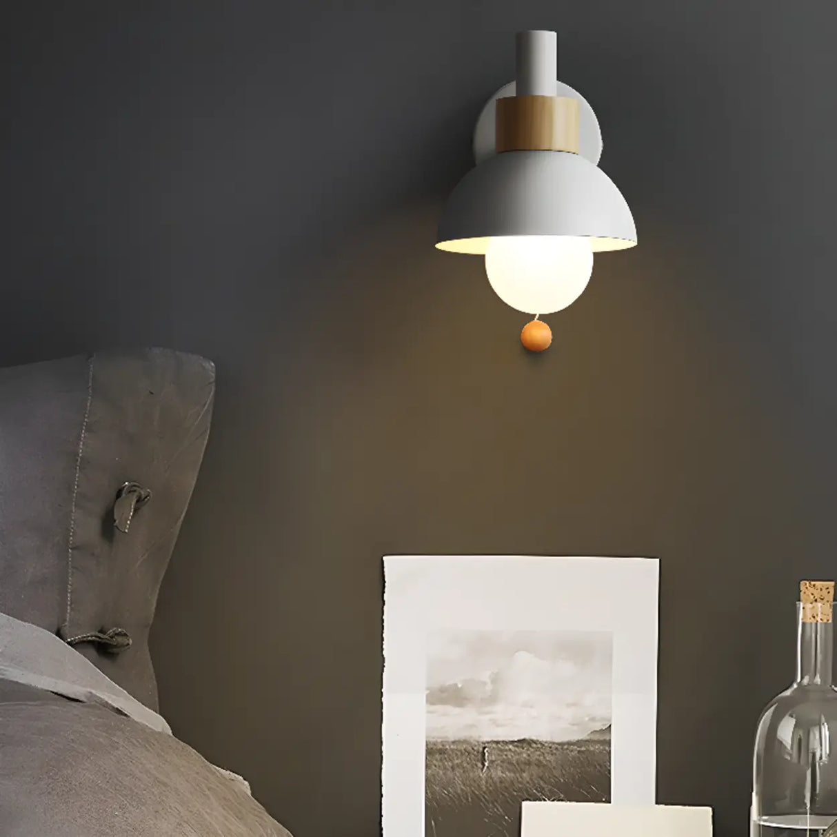 Nordic Style Wood Vanity Wall Light Fixture Image - 3