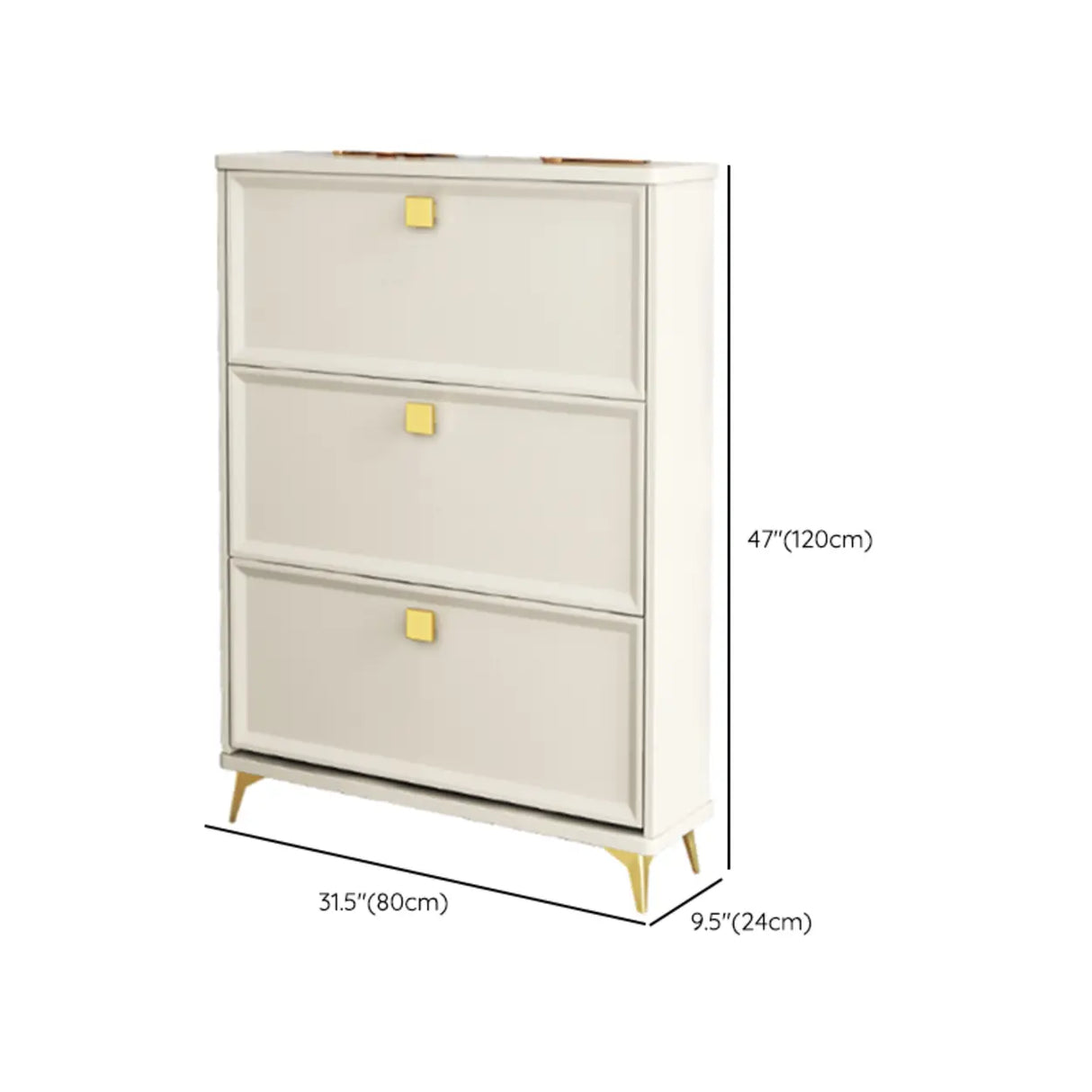 Nordic Tall Wood Hallway White Shoe Cabinet Storage Image - 27