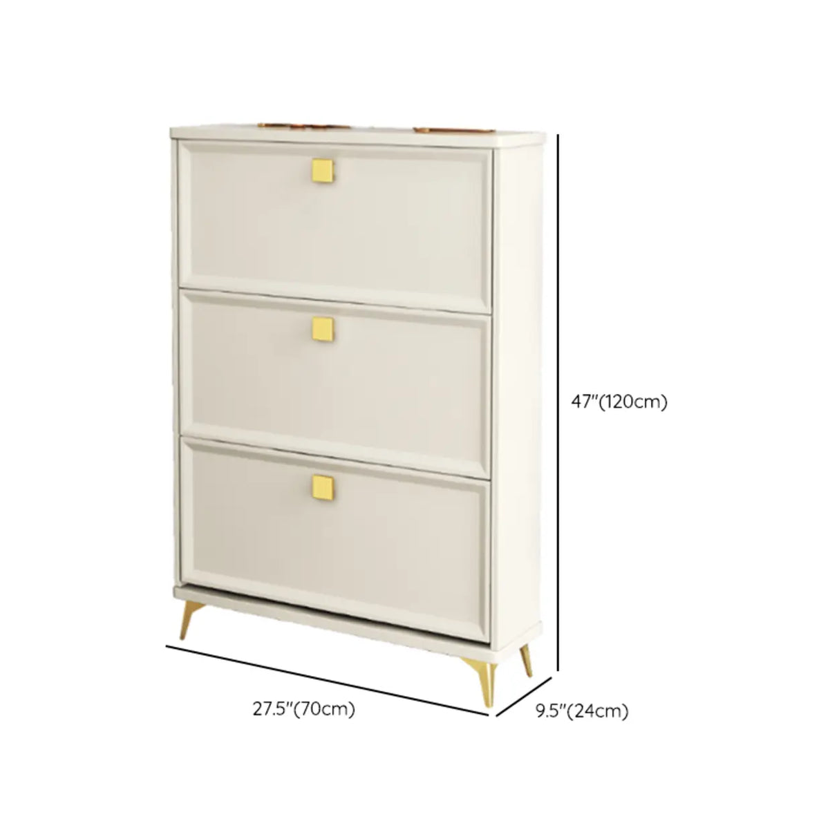 Nordic Tall Wood Hallway White Shoe Cabinet Storage Image - 28