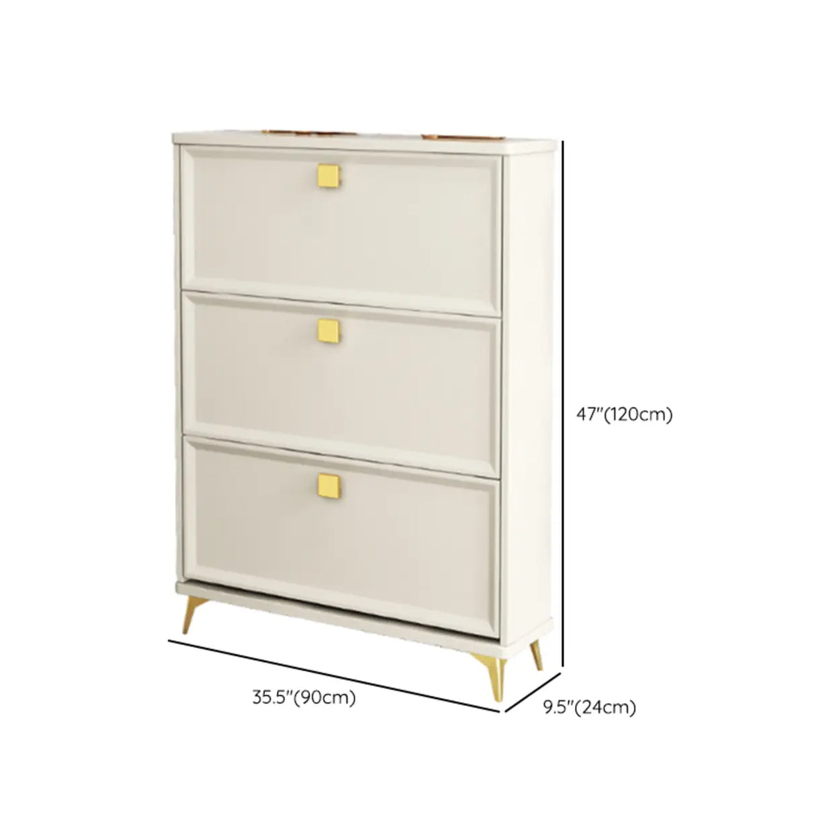 Nordic Tall Wood Hallway White Shoe Cabinet Storage Image - 30