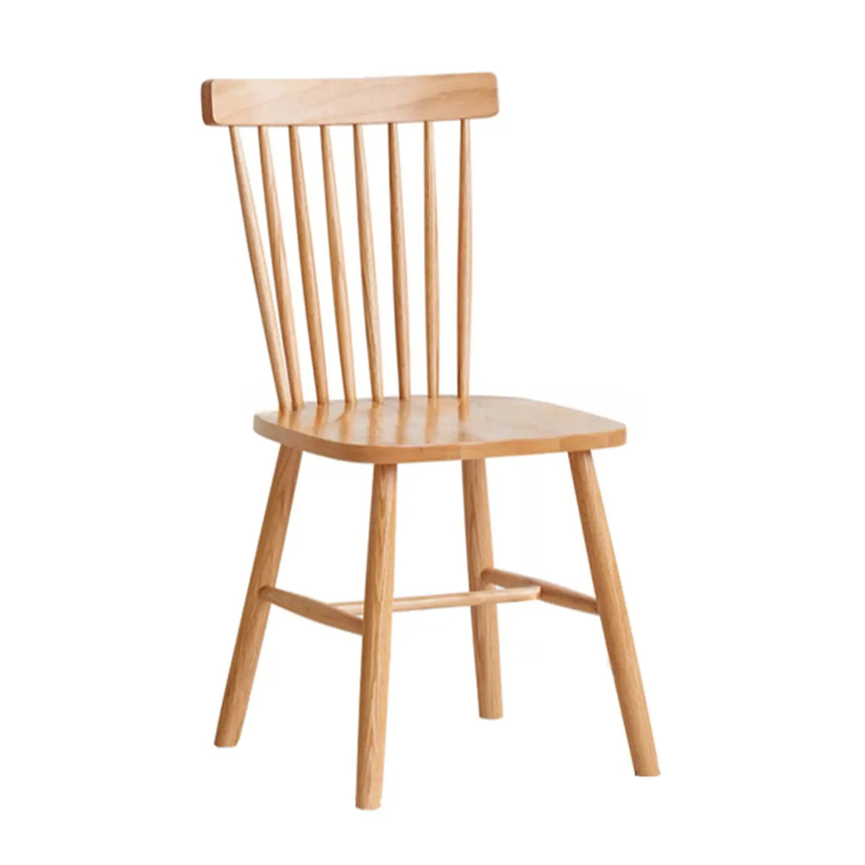 Nordic Windsor Back Wood Dining Chair Natural Cherry Image - 8