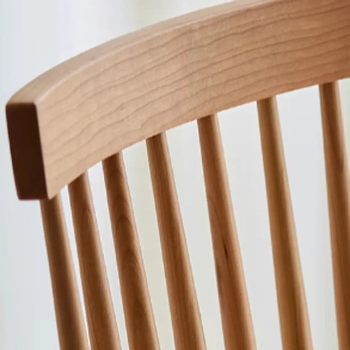Nordic Windsor Back Wood Dining Chair Natural Cherry Image - 9