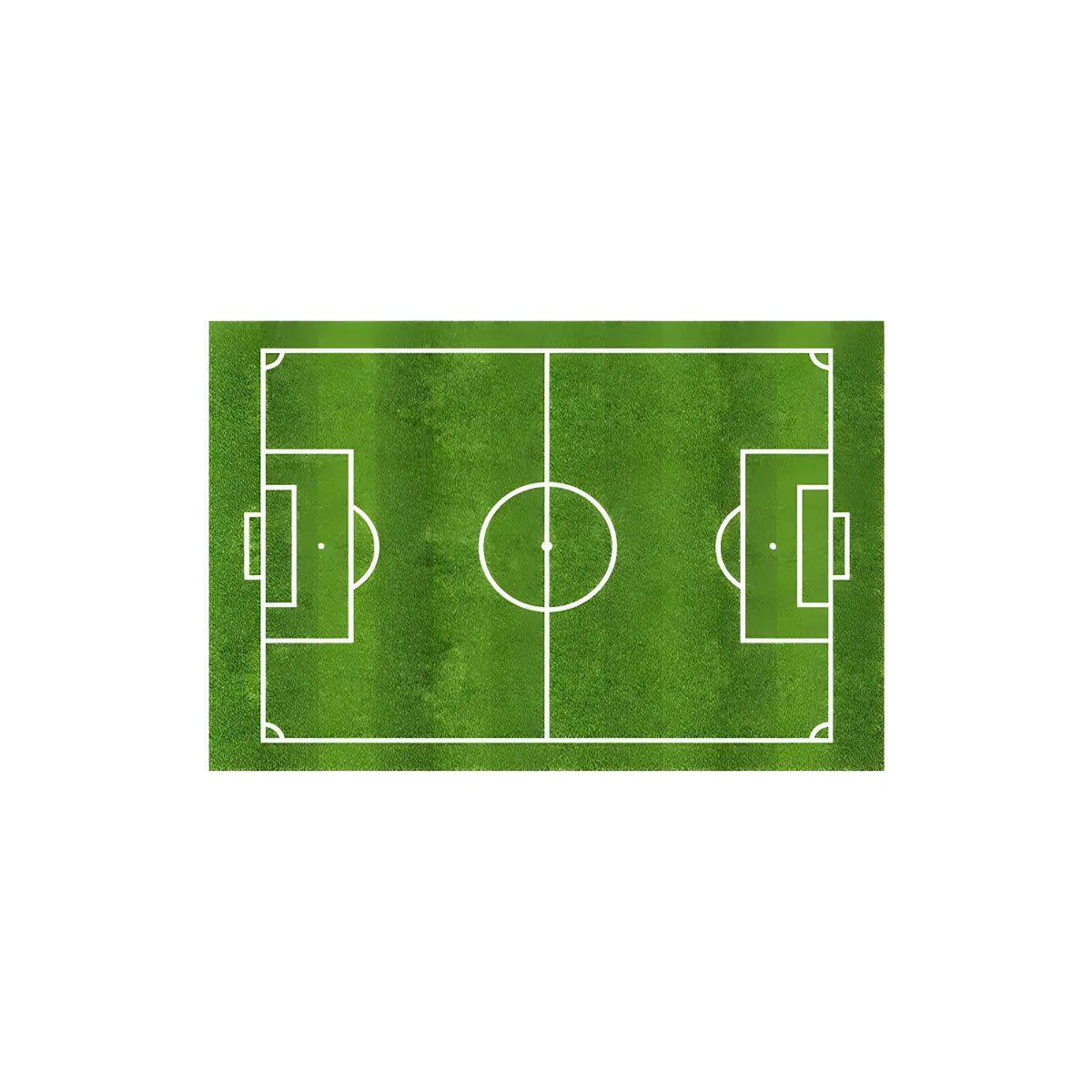 Novelty Soccer Field Pattern Polyester Green Area Rug Image - 9