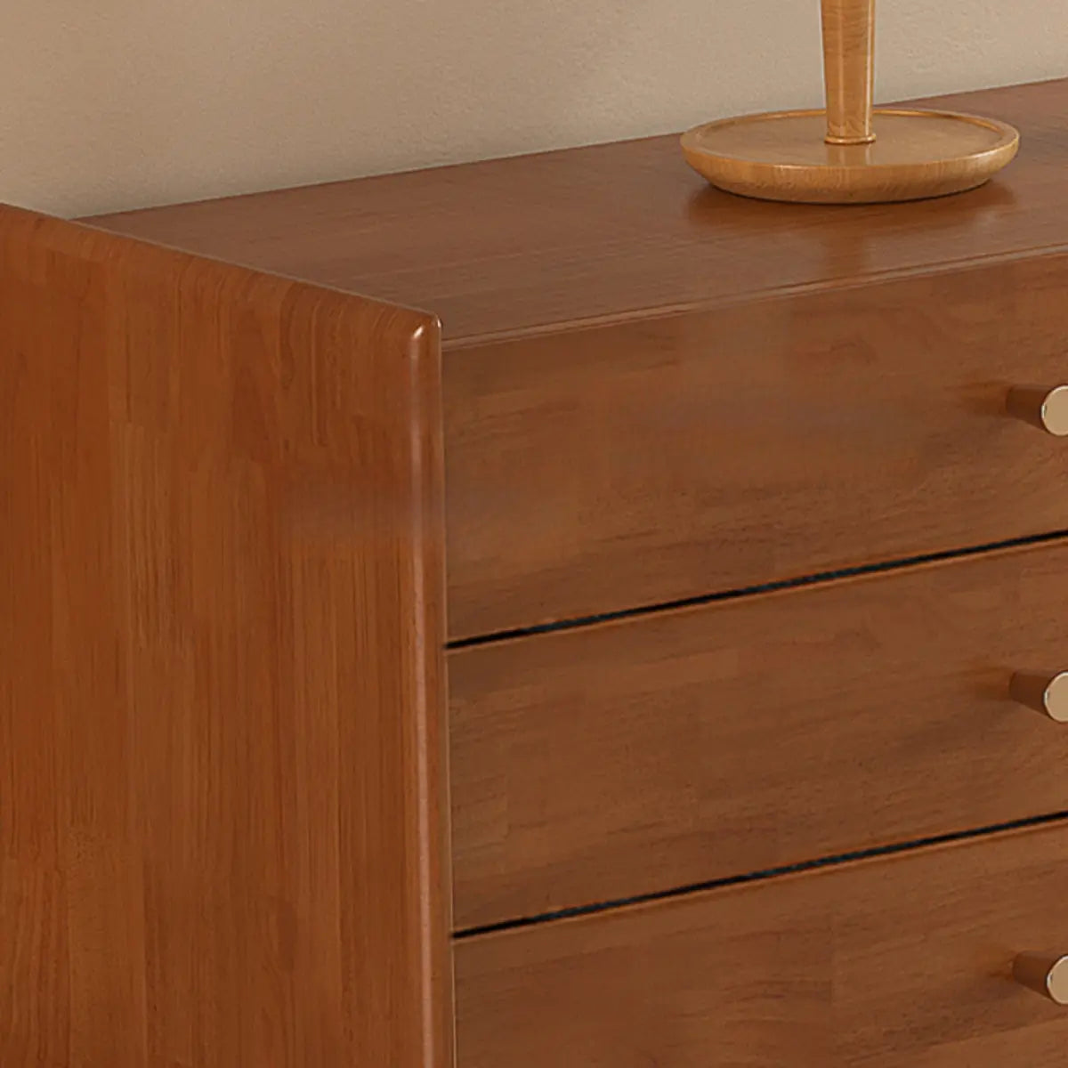 Nut-Brown Oak Medium Wood Tone TV Stand with Storage Image - 13