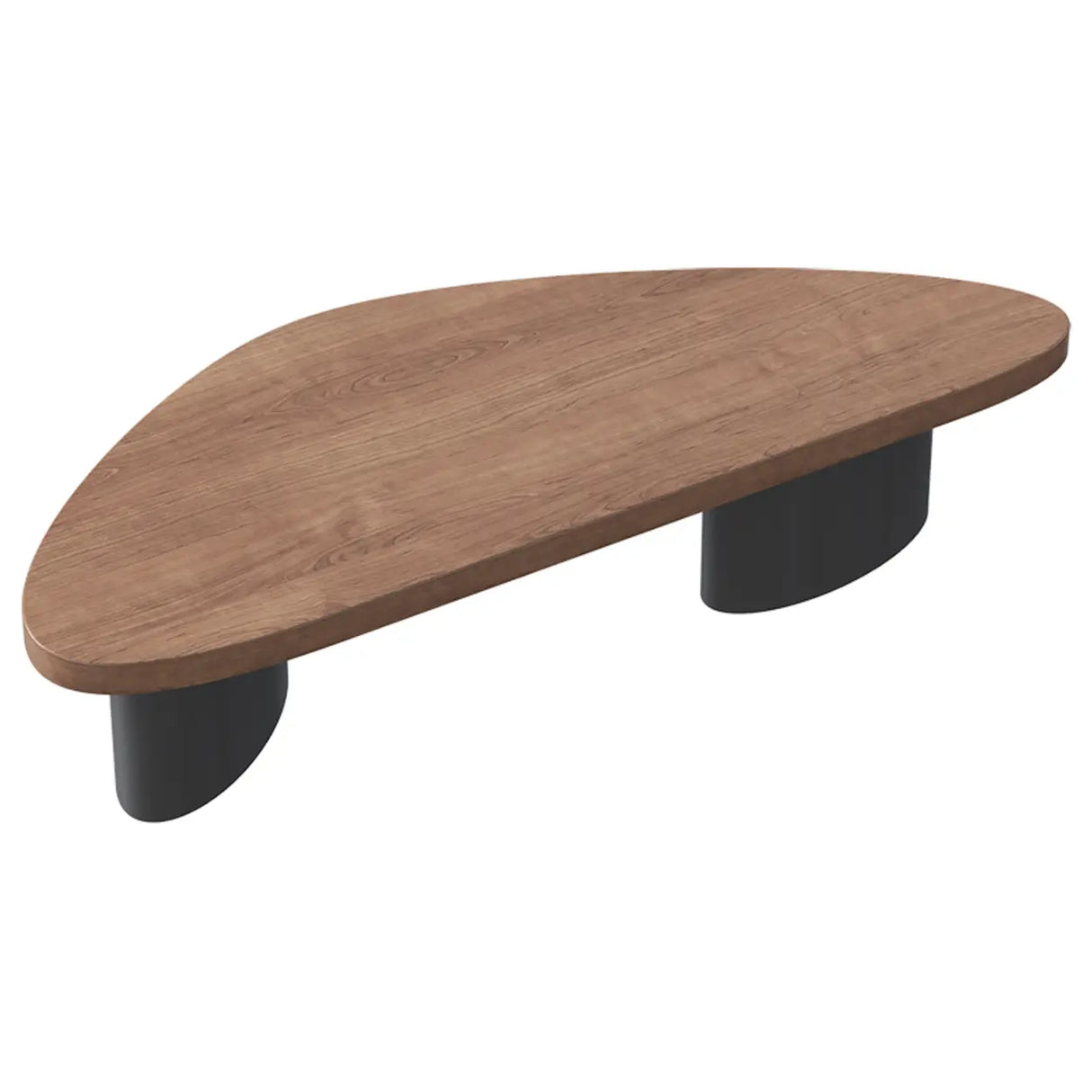 Nut-Brown Pine Wood Triangle Nesting Coffee Tables Image - 5