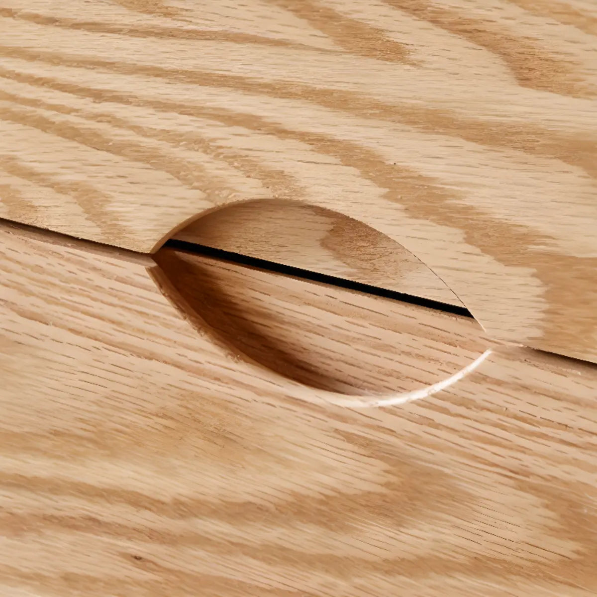 Oak Natural Wood Shelves Freestanding Drawers Garment Rack Image - 11