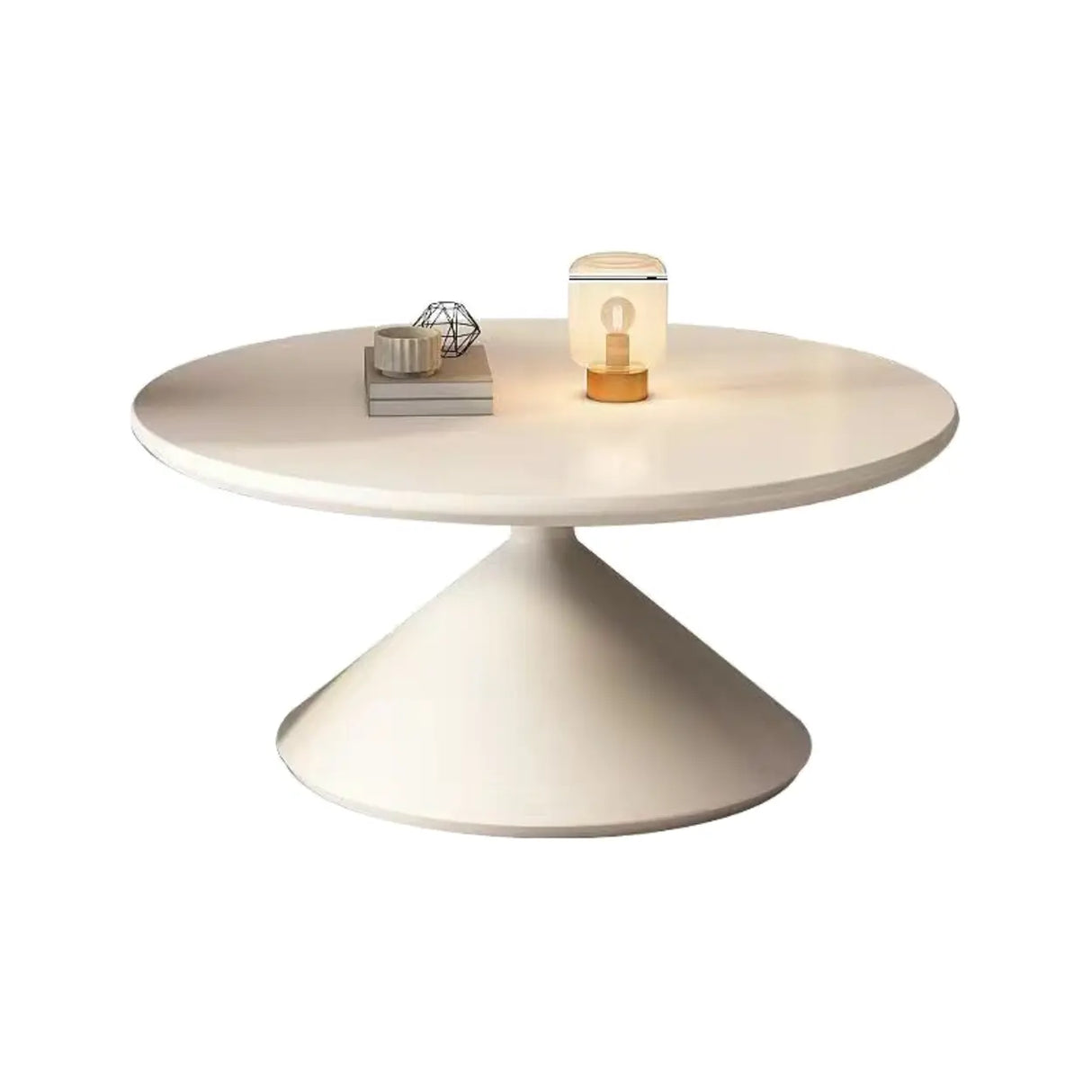 Oak Wood Orbicular Stone Nesting Small Coffee Table Image - 11