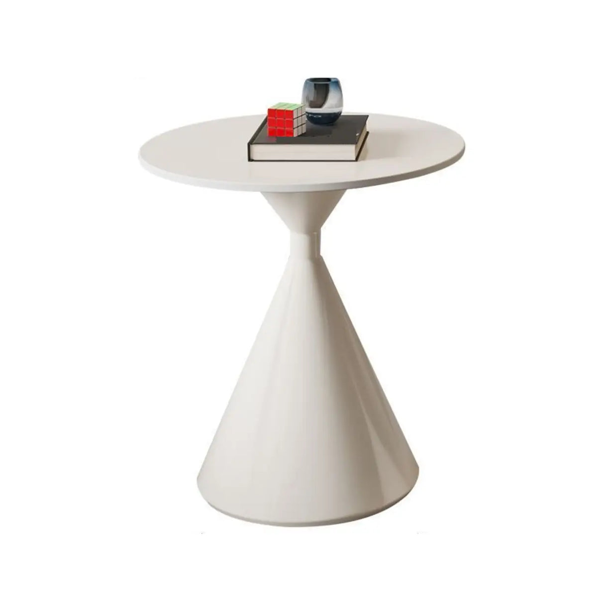 Oak Wood Orbicular Stone Nesting Small Coffee Table Image - 18