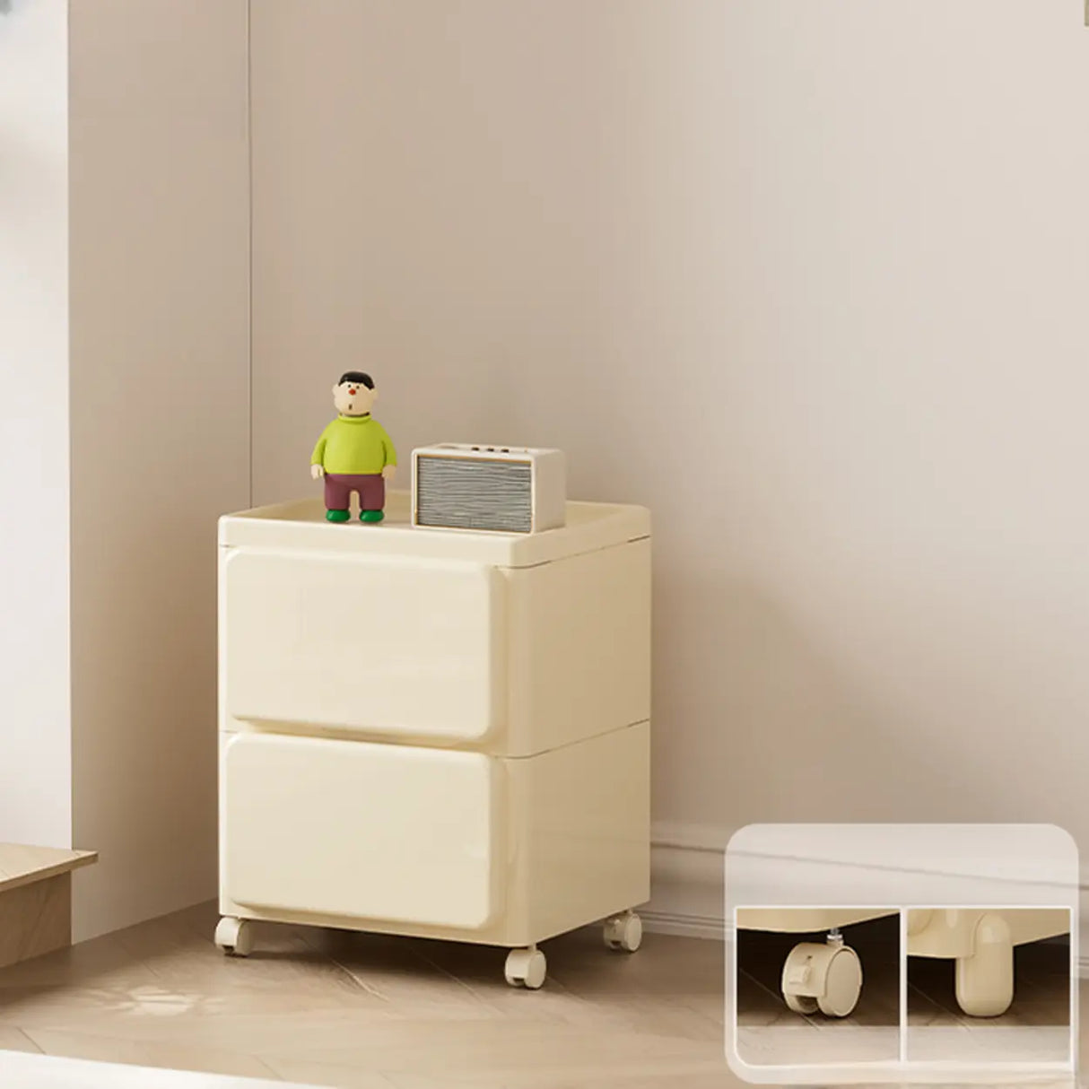 Off-White Acrylic Minimalist Multi-Size Storage Chest Image - 16