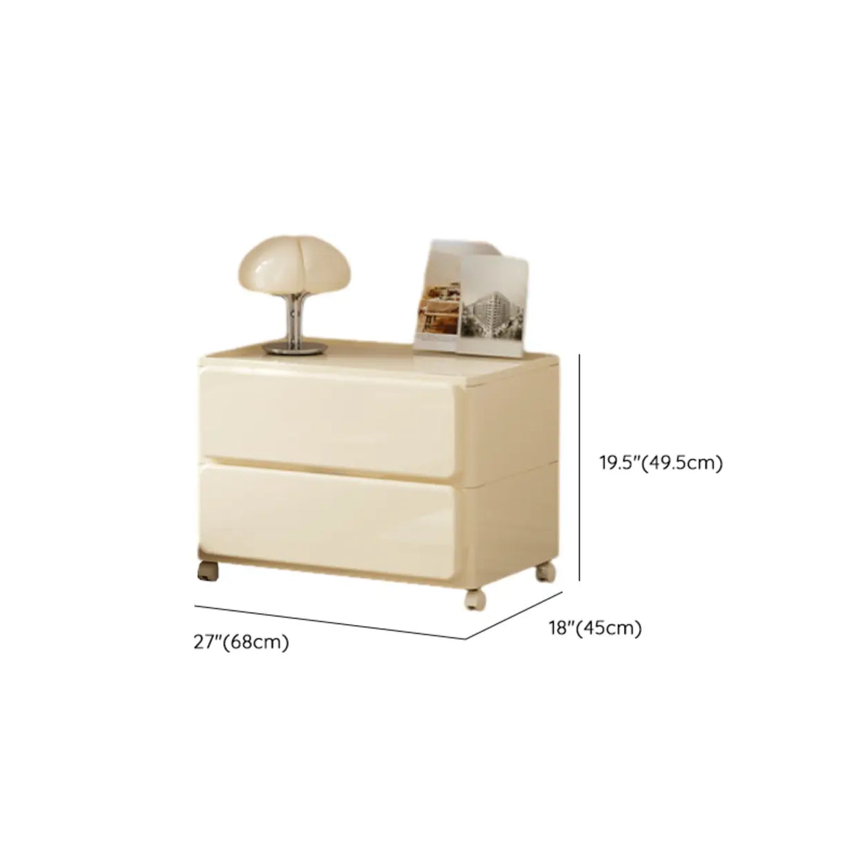 Off-White Acrylic Minimalist Multi-Size Storage Chest Image - 23