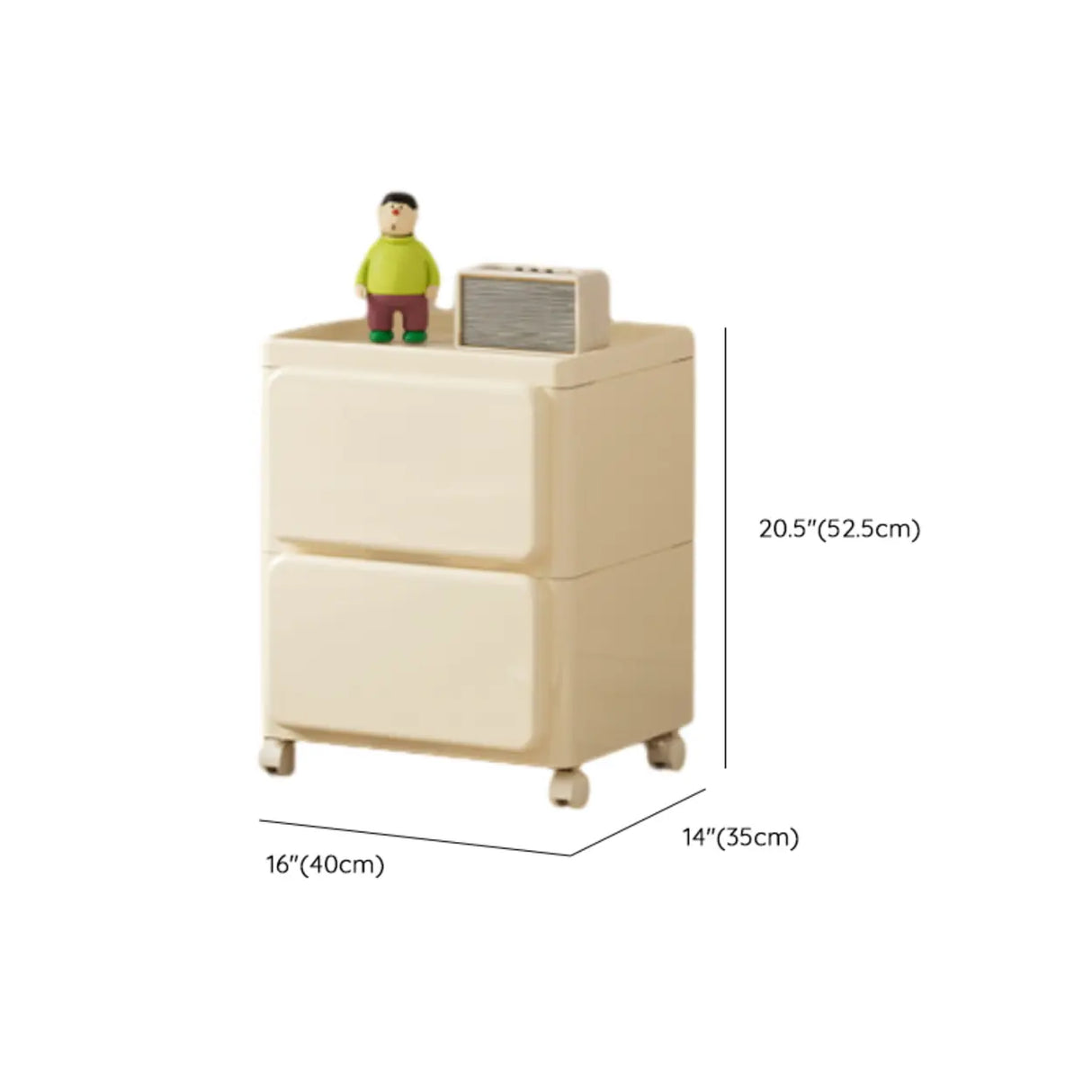 Off-White Acrylic Minimalist Multi-Size Storage Chest Image - 29