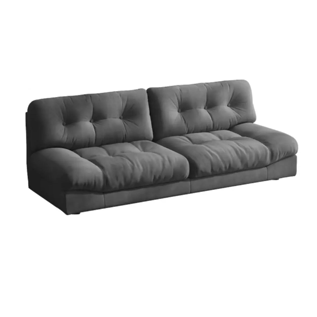 Off-White Anti Cat Scratch Fabric Tufted Back Loveseat Image - 10