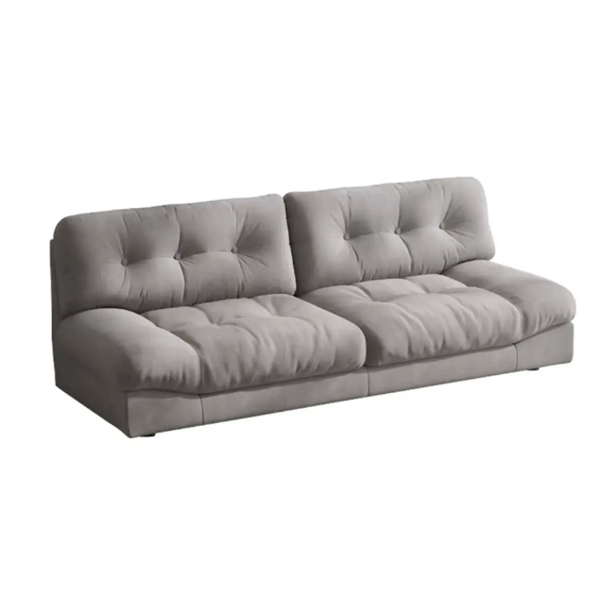 Off-White Anti Cat Scratch Fabric Tufted Back Loveseat Image - 12