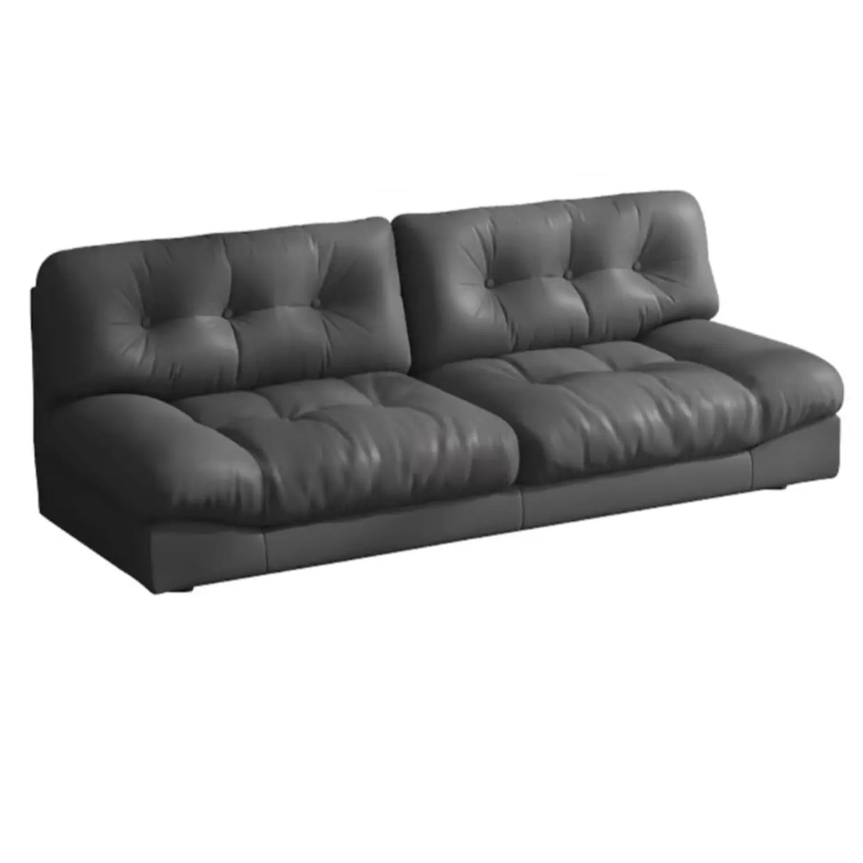 Off-White Anti Cat Scratch Fabric Tufted Back Loveseat Image - 4