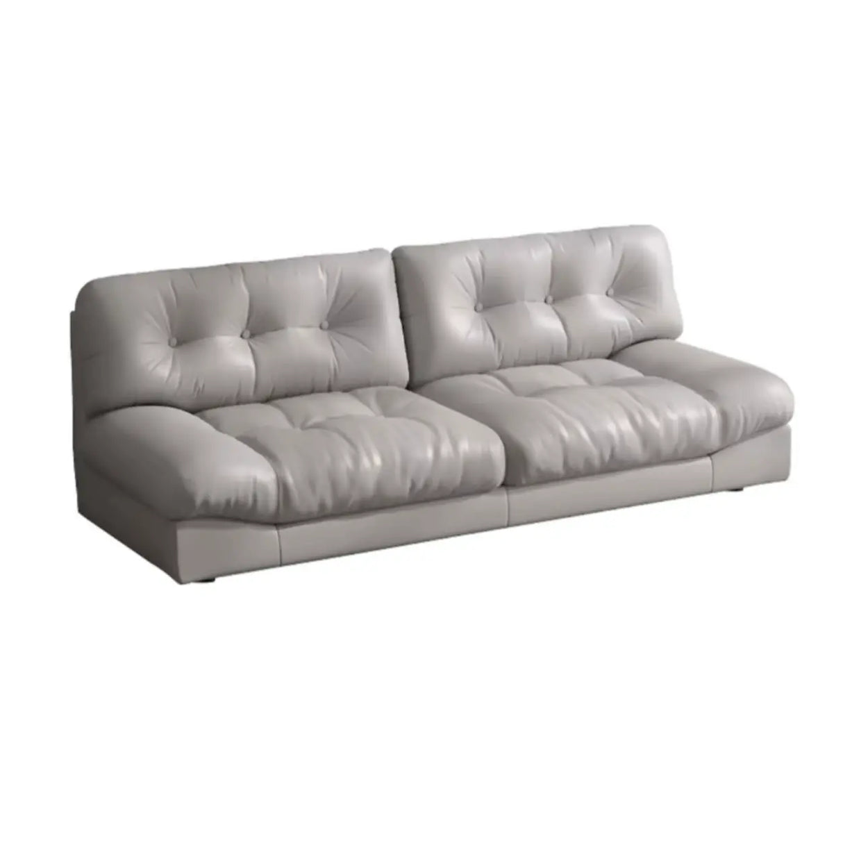 Off-White Anti Cat Scratch Fabric Tufted Back Loveseat Image - 6