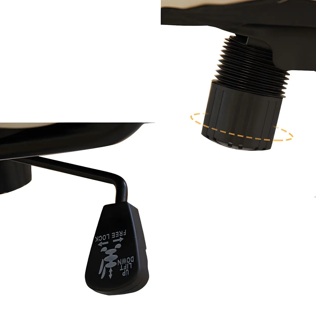 Off-White Ergonomic Modern Swivel PU Leather Office Chair Image - 17