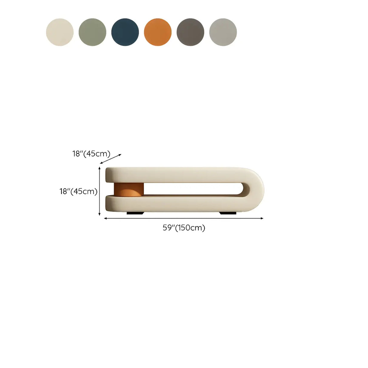 Off-White Faux Leather Upholstered Bedroom Bench Image - 18