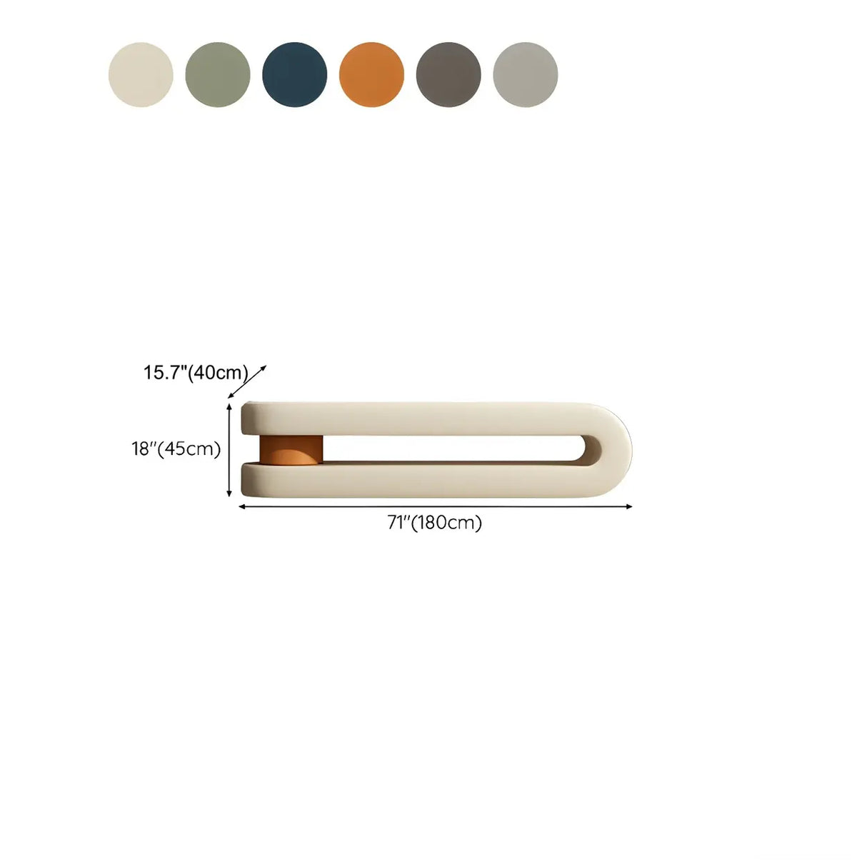 Off-White Faux Leather Upholstered Bedroom Bench Image - 19