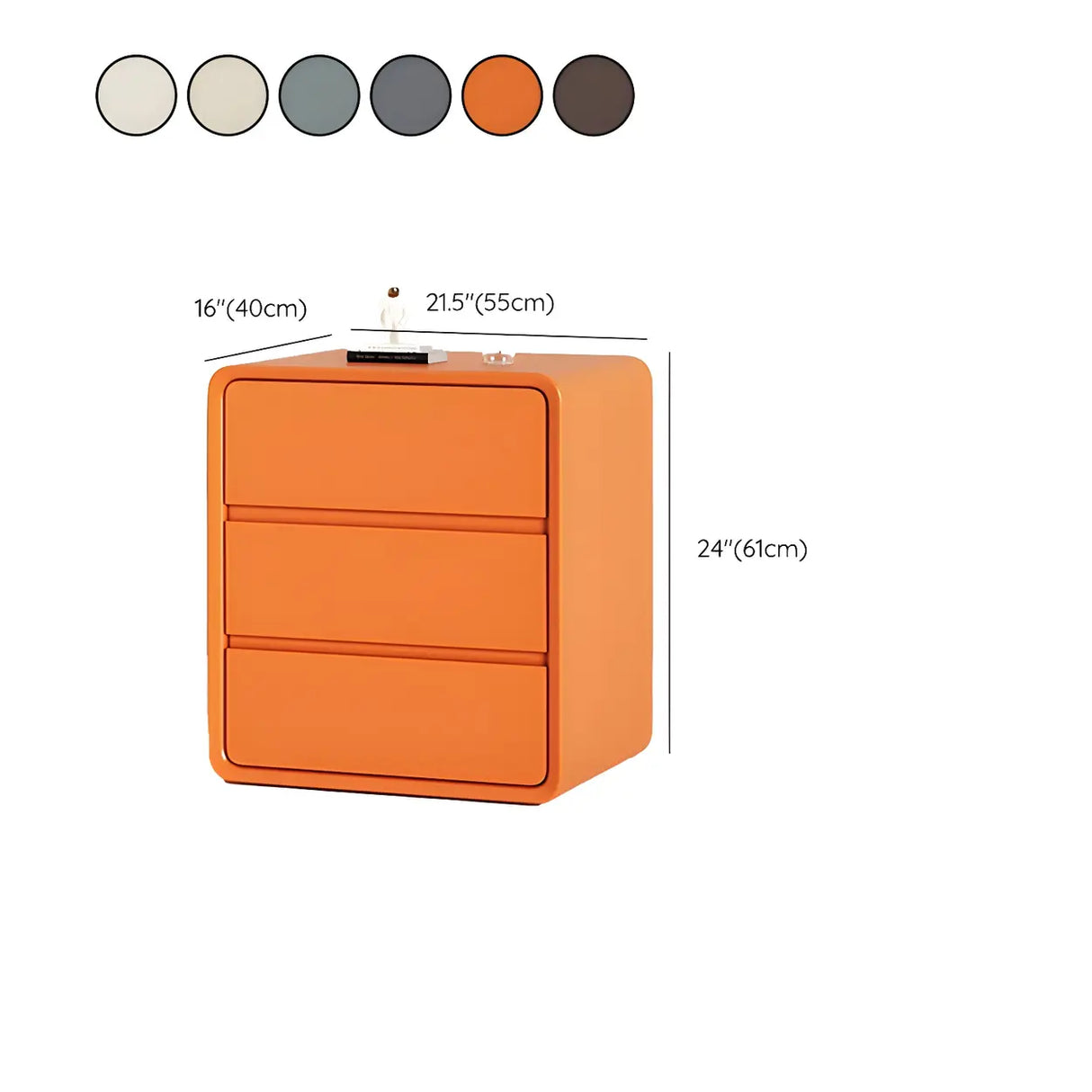 Off-White Scandinavian Wood Vertical Chest with Drawers