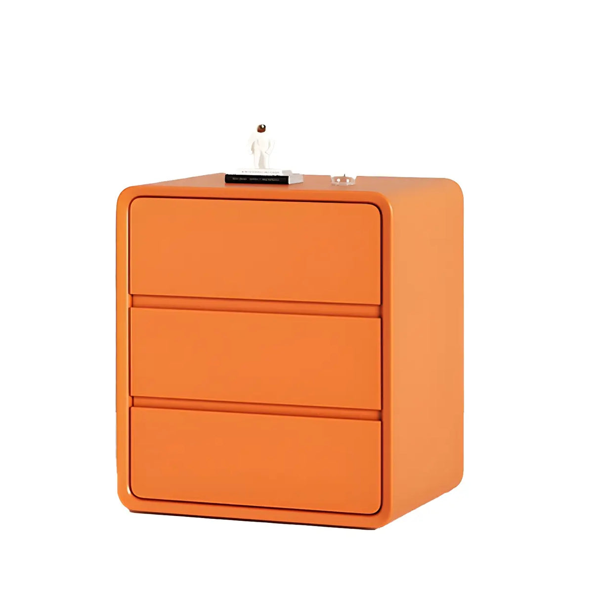 Off-White Scandinavian Wood Vertical Chest with Drawers Image - 10