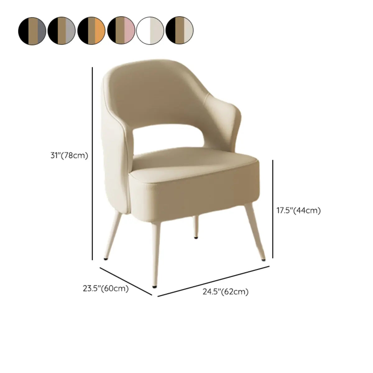 Off-White Scratch Resistant Sherpa Sloped Arms Chair Image - 22