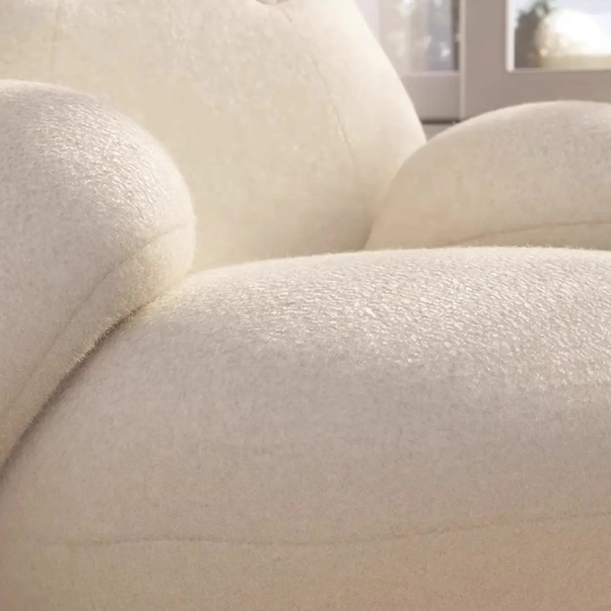 Off-White Stain Resistant Animal Shape Rocking Chair Image - 10