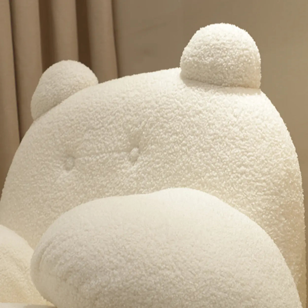 Off-White Stain Resistant Animal Shape Rocking Chair Image - 15