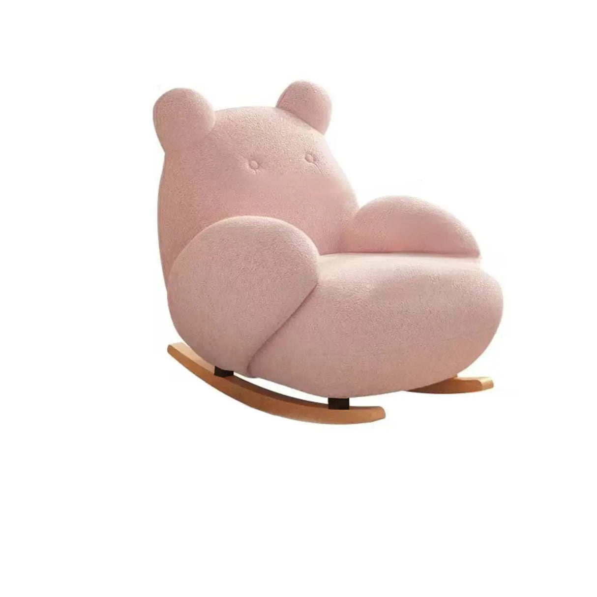 Off-White Stain Resistant Animal Shape Rocking Chair Image - 5