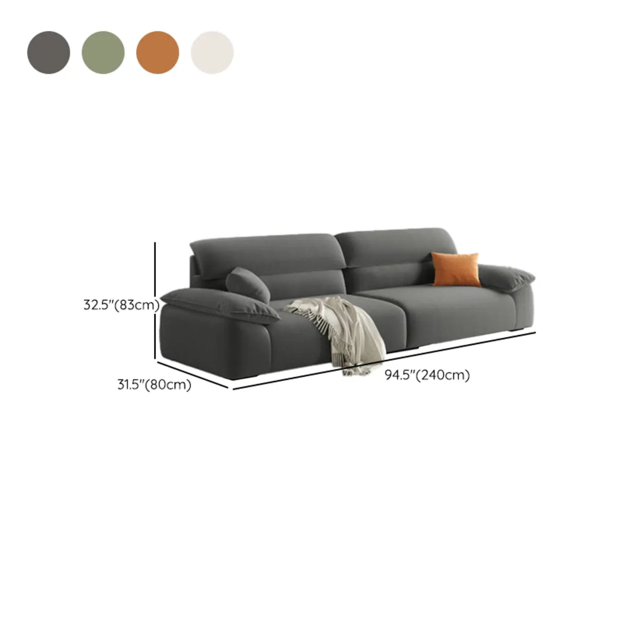 Off-White Stain Resistant Anti Cat Scratch Leather Sofa Image - 21