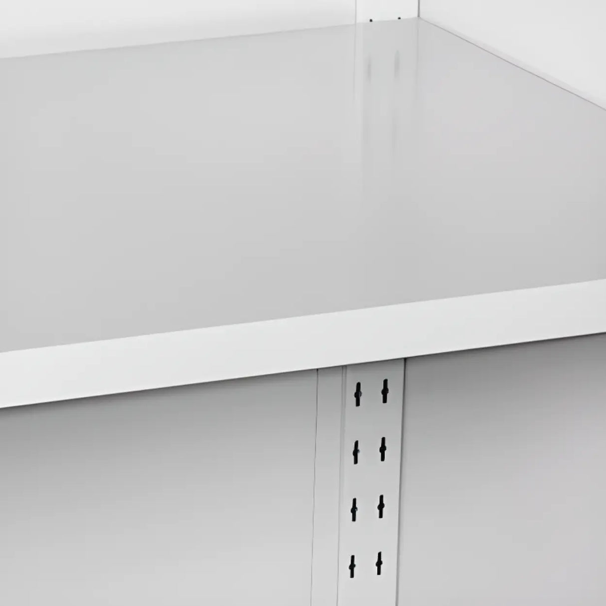 Off-White Steel Glass Doors Lockable Filing Cabinet Image - 12