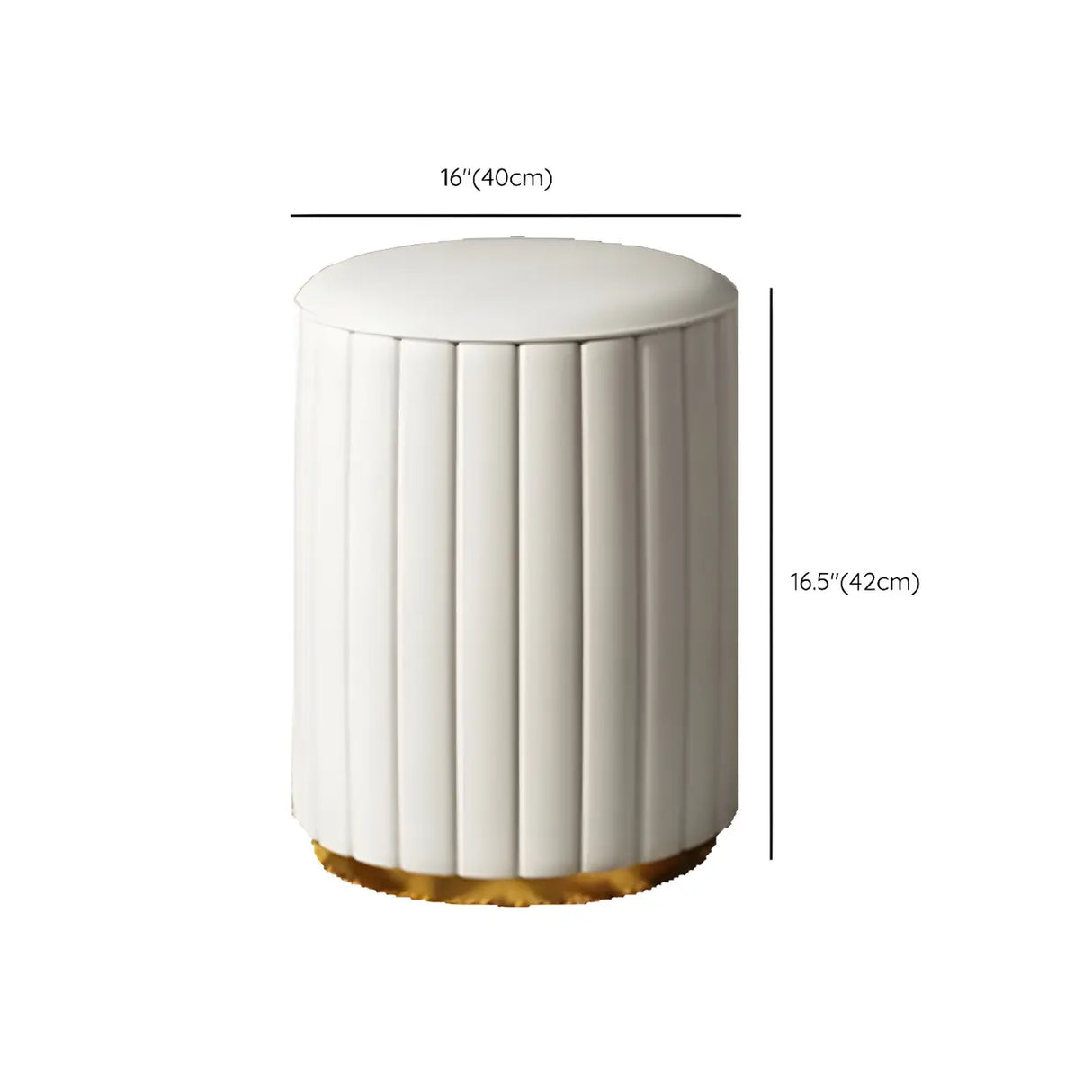 Off-White Stone Top Wood Makeup Vanity with Drawers Image - 18