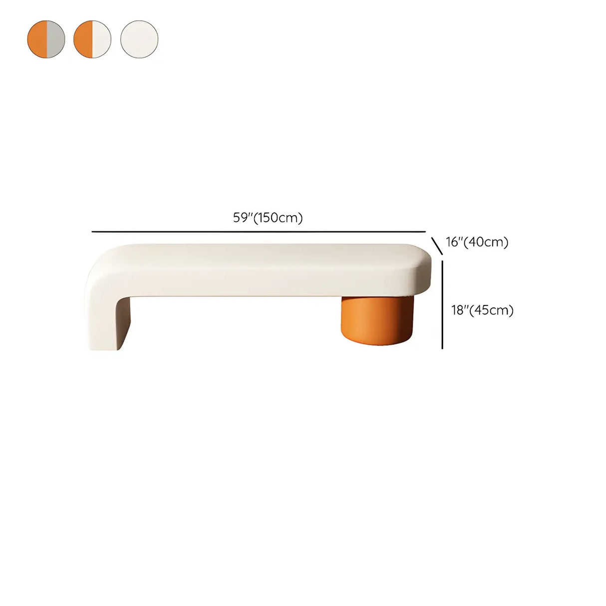 Off-White Upholstered Wood Bedroom Bench with Legs Image - 15