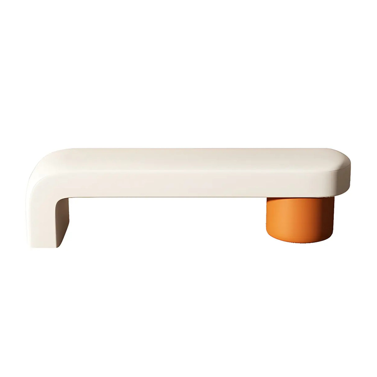 Off-White Upholstered Wood Bedroom Bench with Legs Image - 8