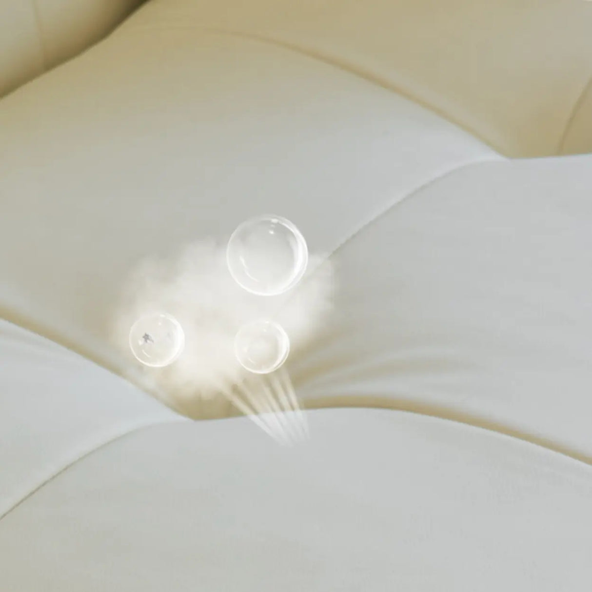 Off-White Water Resistant Leather Tuxedo Arm Sofa Image - 14