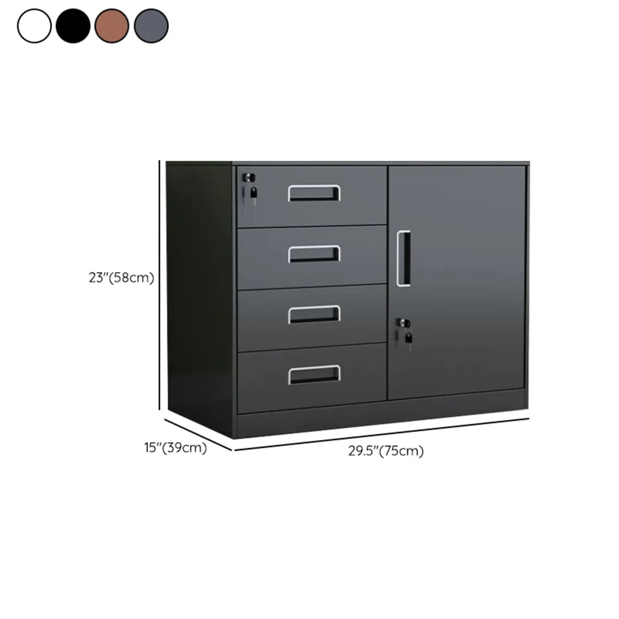 Office Vertical White Adjustable Storage Filing Cabinet Image - 28