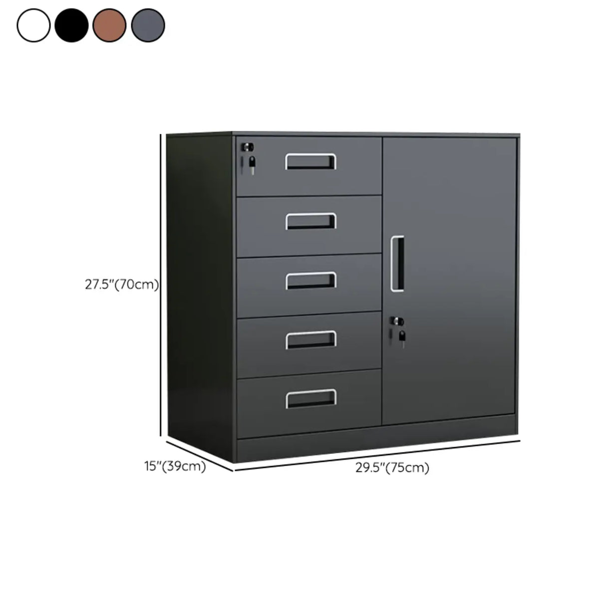 Office Vertical White Adjustable Storage Filing Cabinet Image - 29