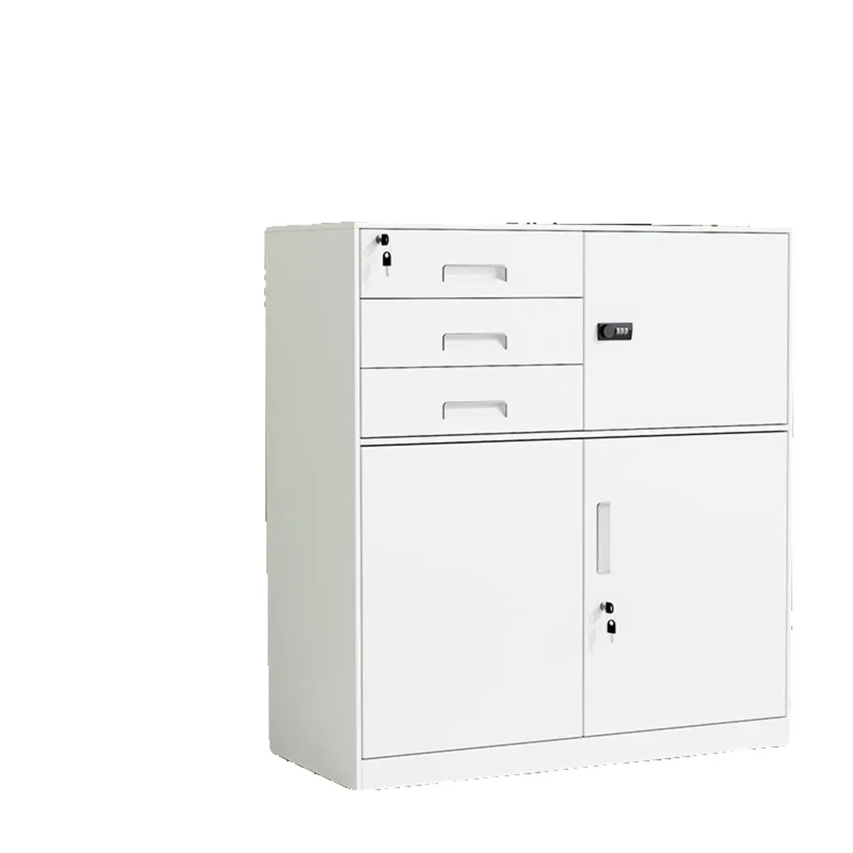 Office Vertical White Adjustable Storage Filing Cabinet Image - 2