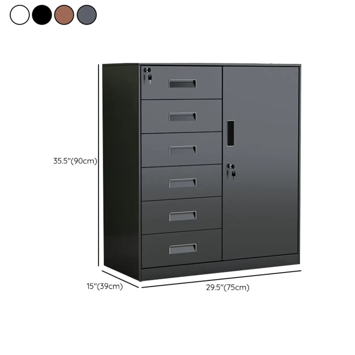Office Vertical White Adjustable Storage Filing Cabinet Image - 30