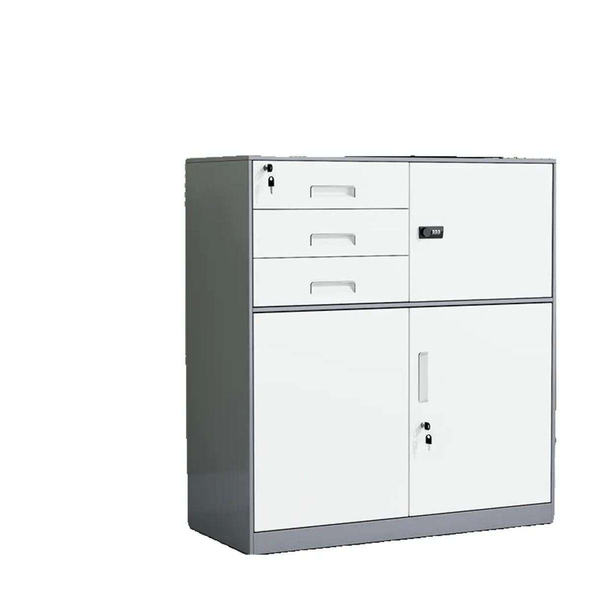 Office Vertical White Adjustable Storage Filing Cabinet Image - 7