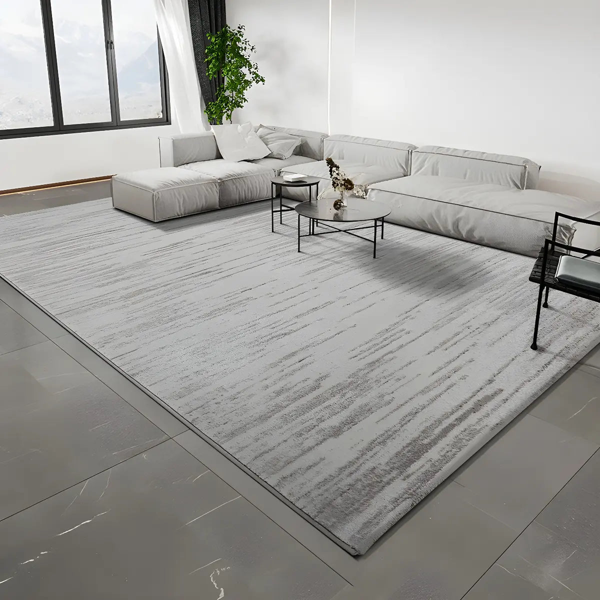 Ombre Rectangle Polyester Stain-Resistant Area Rug Image - 17