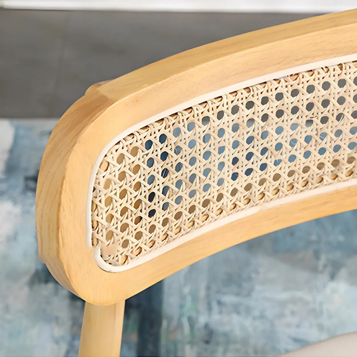 Open Back Faux Leather Upholstered Dining Side Chair Image - 12