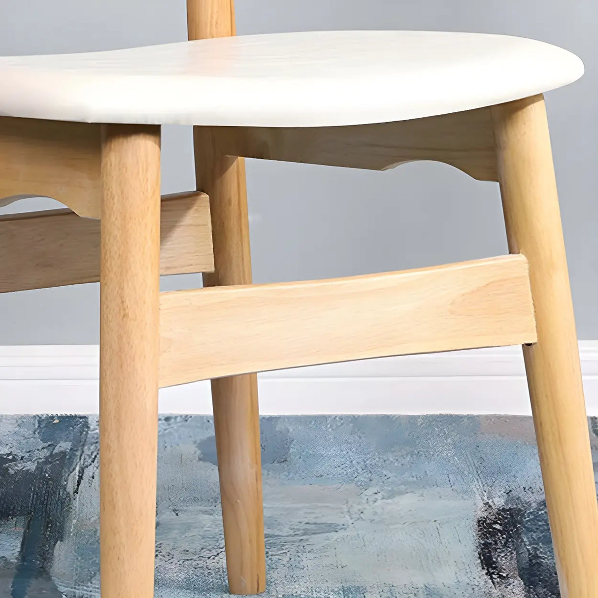 Open Back Faux Leather Upholstered Dining Side Chair Image - 14